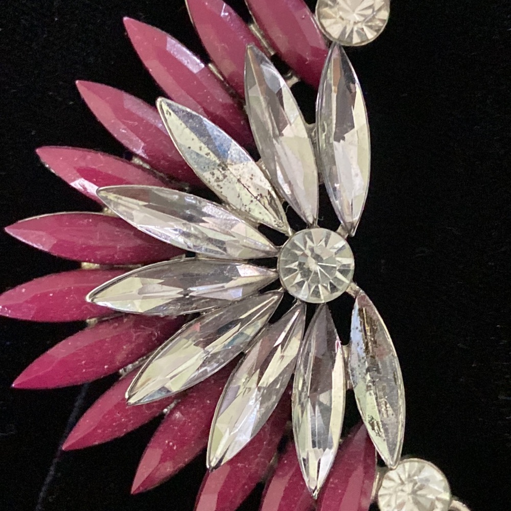 Marquise-cut Rhinestone statement necklace starburst - Picture 9 of 16